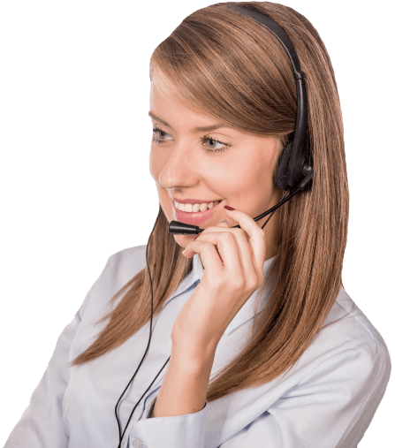 girl taking with client